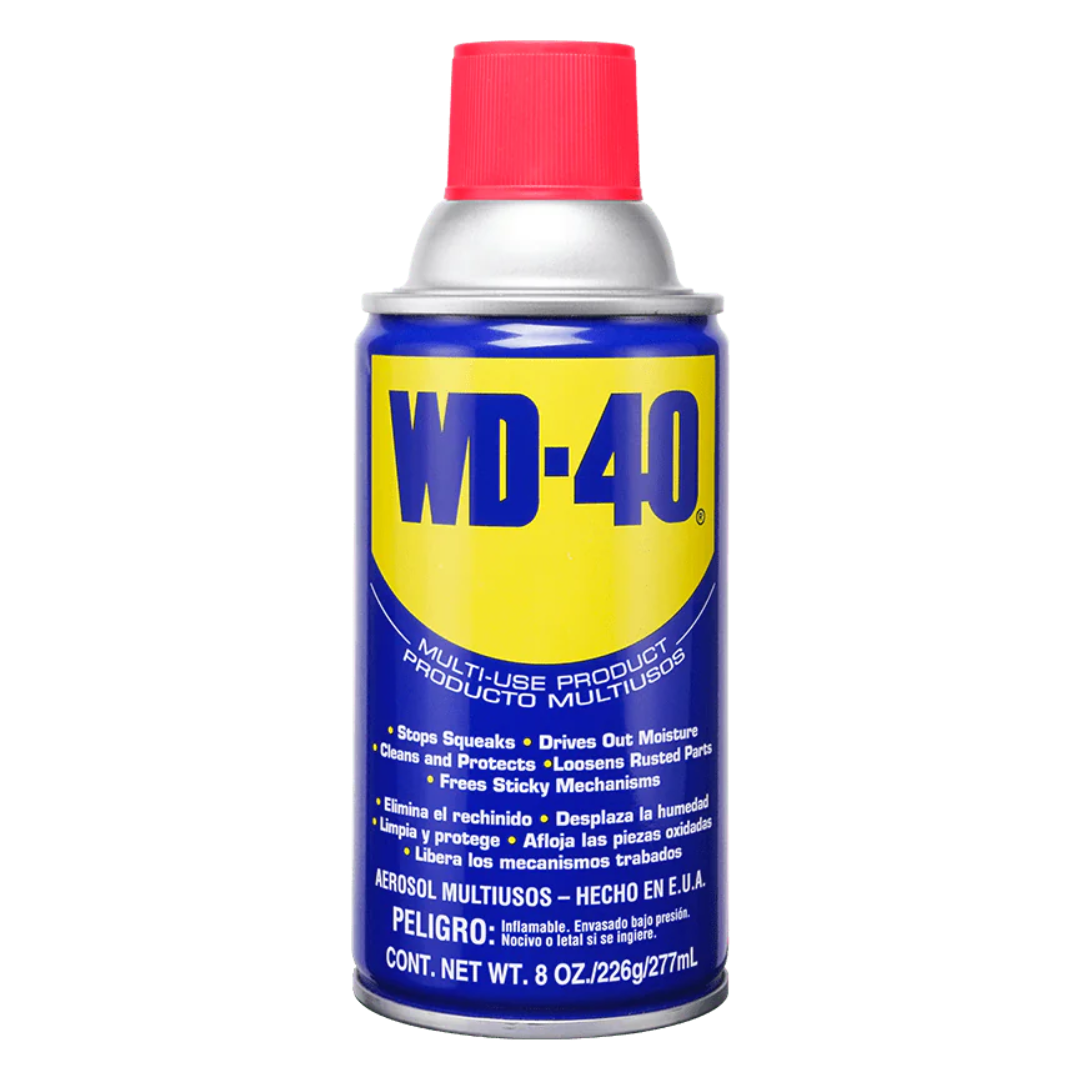 WD-40 Maintenance Spray, Industrial Use, Multi-Purpose Lubricant, Cleans and Protects, Stops Squeaks, Loosens Rusted Parts and Frees Sticky Mechanisms. WD-40 Maintenance Spray, Industrial Use, Multi-Purpose Lubricant, Cleans and Protects, Stops Squeaks, Loosens Rusted Parts and Frees Sticky Mechanisms.